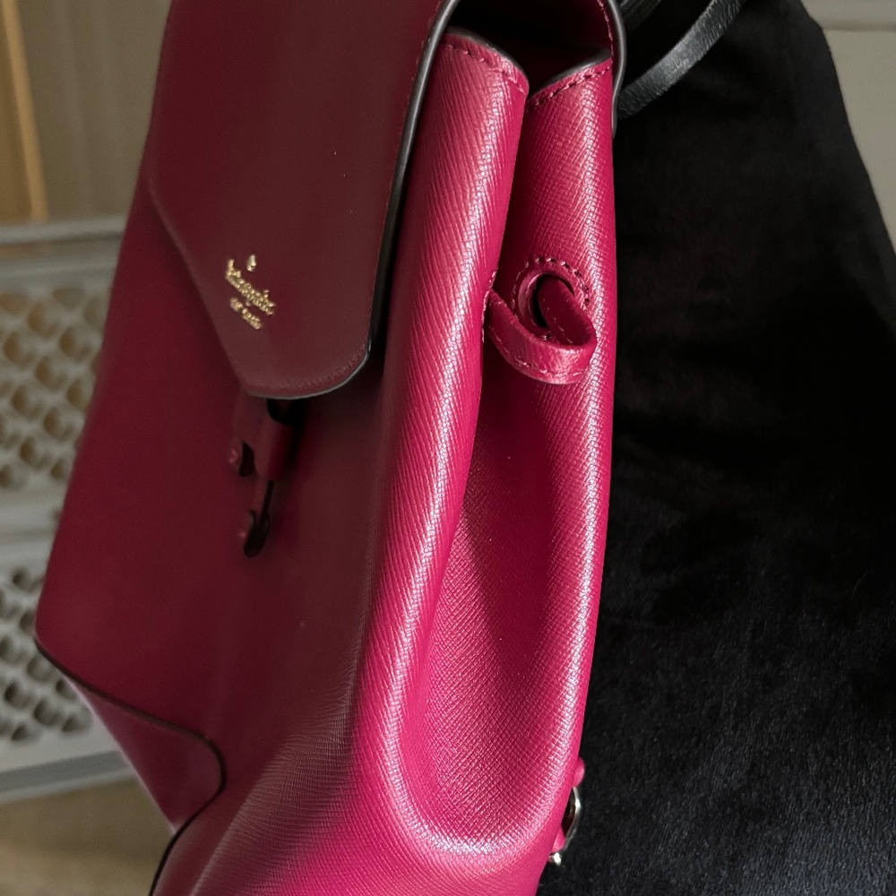 Small Pink Kate Spade Book Bag w/One Zip Pocket & One Pouch Pocket